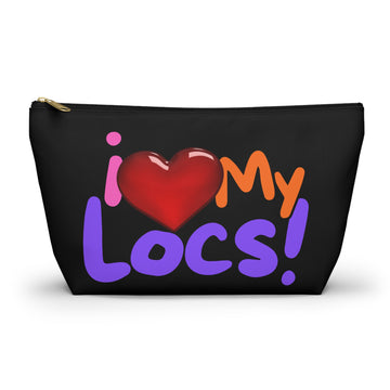 I Love My Locs Accessory Pouch — Dreadlock Locs Sisterlocks(tm) Interlocs Hair Care Makeup Bag