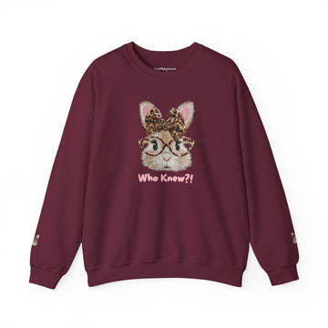 Funny Bunny Crewneck Sweatshirt — 'Who Knew?!'