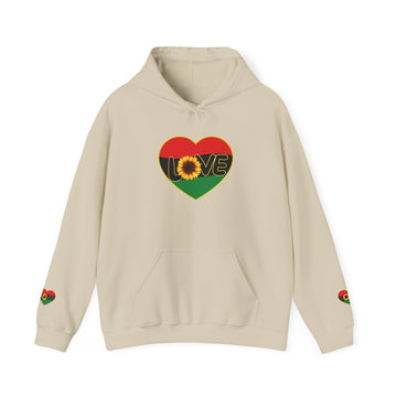 Loc Hoodie - Love Sunflower Heart  Red Black Green