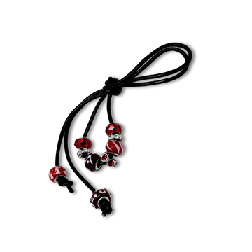 Loc Tie - Sorority Red & White