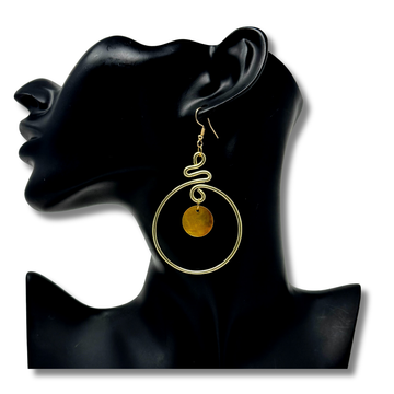 Ear Abstract - Gold Amber Shell